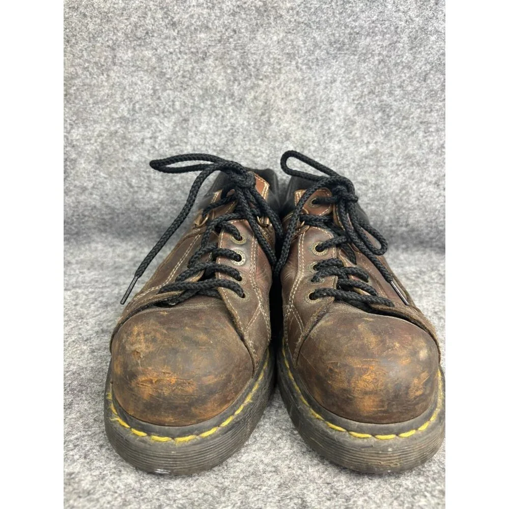 Dr. Doc Martens Industrial Steel Toe Safety Shoes Men's‎ 9 Brown Leather 1993
